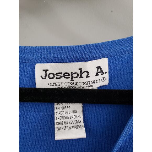 Vintage‎ Joseph A Womens Buckle Strap Sleeveless Top Large BLUE - Picture 4 of 5